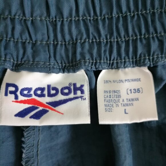 Reebok Mens Blue ATR Logo High Rise Elastic Waist Side Snap Track Pants Size L - Picture 6 of 7